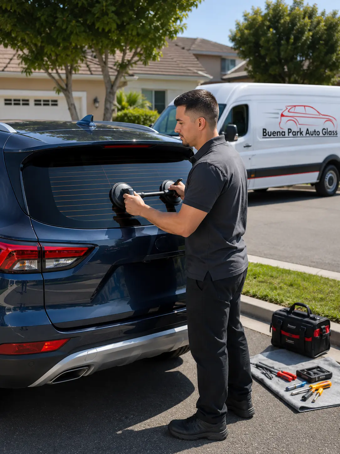 Rear glass replacement service by Buena Park Auto Glass in Buena Park, CA